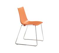 Chaise À Patins Empilable Sans Accoudoirs Scab Zebra Technopolymère 2618 30 Orange