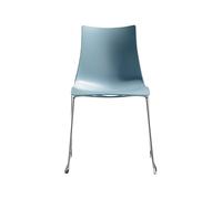 Chaise À Patins Empilable Sans Accoudoirs Scab Zebra Technopolymère 2618 62 Bleu clair