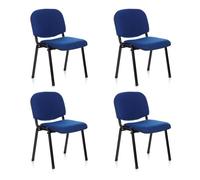 HJH Office Chaise XT 600 à quatre pieds Lot de 4 Bleu