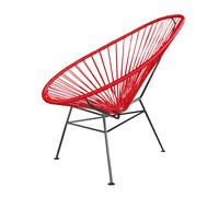 Chaise Acapulco Chair Acapulco Design rouge, 70x92x95 cm