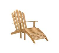 vidaXL Chaise Adirondack avec pied en teck massif