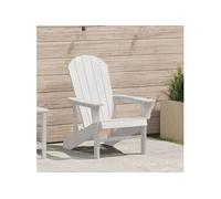 vidaXL, chaise Adirondack, blanche, en HDPE