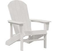 Chaise Adirondack vidaXL blanche 82 x 74 x 92 cm en PEHD
