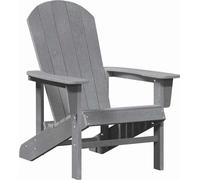 vidaXL Chaise Adirondack Gris Clair 82 x 74 x 92 cm HDPE, Chaise Adirondack, mobilier de Jardin Moderne, Salon extérieur stylé, Fauteuil détente, relaxez-Vous à l'extérieur