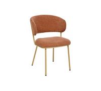 Atmosphera - Lot de 2 Chaises Alba Terracotta - Style Minimaliste - Salle à Manger, Cuisine, Salon
