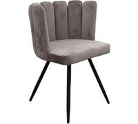 Chaise Ariel velours gris Gris G