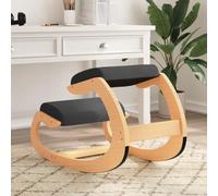 Chaise Assis-Genoux Noire 55x84x55 cm Contreplaqué de Bouleau Ergonomique | Contreplaqué de bouleau robuste, coussins mousse, bascule active, usage maison bureau harge max 110 kg
