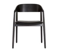 Chaise de Salle à Manger AC2 d'en Chêne Noir/Noir