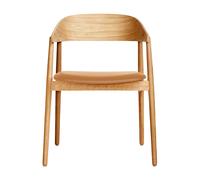 Chaise de Salle à Manger AC2 d', Chêne Laqué Mat/cognac