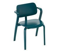 Chaise avec accoudoirs Aslak lacquered solid birch base