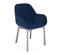 Chaise avec accoudoirs Clap Aquaclean structure noir WxHxD 58x85x56.5cm