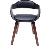 Kare Design Chaise avec accoudoirs Costa Noyer, Noir