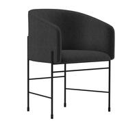 Chaise avec accoudoirs Covent black powdercoated steel frame