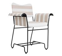 Chaise avec accoudoirs de jardin structure noir Tropique WxHxD 71x86x58cm/seat cushion H5cm