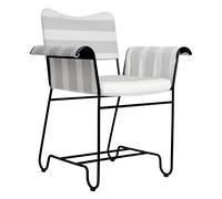 Chaise avec accoudoirs de jardin structure noir Tropique WxHxD 71x86x58cm/seat cushion H5cm