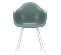 Chaise avec accoudoirs Eames Fiberglass DAX blanc white powder-coated steel base