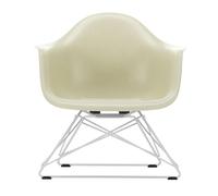 Chaise avec accoudoirs Eames Fiberglass LAR blanc white powder-coated steel base