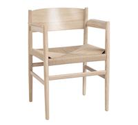 Chaise avec accoudoirs Nestor base oak matt lacquered