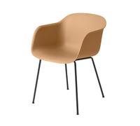 Muuto de Table à Manger en Fibre Muuto m. Accoudoir et Base en Tube Ocre/Noir