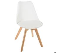 Chaise ""Baya"" pieds hêtre blanc - Atmosphera Créateur d'intérieur