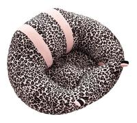 Chaise bébé en peluche - Assis confort - Léopard - Marron - 43x43x20 cm - Siège bas 23x15 cm - Pour 3 à 16 mois