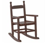 Chaise berçante 1 PLACE - VIDAXL - Fauteuil relax - enfants marron bois de peuplier massif 36x46.5x57 cm F582