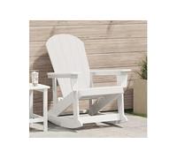 vidaXL Fauteuil à bascule Adirondack blanc 92 x 73,5 x 92 cm HDPE
