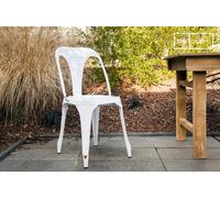 Chaise bistrot vintage au style industriel Multipl's blanche