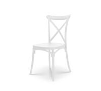 Kosmi Chaise Blanche Style BISTROT en résine polypropylène