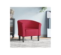 Chaise cabriolet rouge bordeaux tissu
