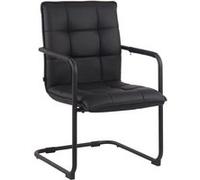 Chaise Cantilever Gandia en similicuir , Noir /Noir Noir G