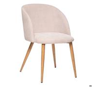 Chaise ""Celeste"" velours côtelé beige - Atmosphera Créateur d'intérieur