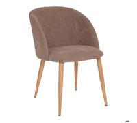 Chaise ""Celeste"" velours côtelé gris taupe - Atmosphera Créateur d'intérieur