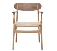 Chaise CH26 en bois Carl Hansen & Søn, osier naturel / chêne / noyer huilé - 5713018156809