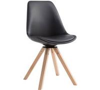 Chaise clp en bois non pliable H. 84 cm interieur noir