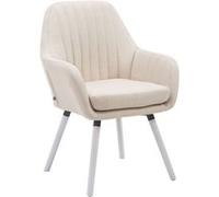 Chaise clp interieur non pliable H. 93 cm en bois blanc Beige
