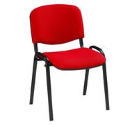 Chaise conférence classique rouge piètement noir