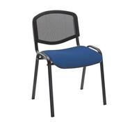Chaise Conférence dossier maille assise bleue