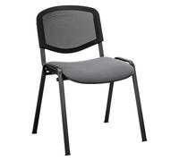 Chaise Conférence dossier maille assise grise