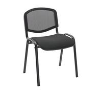 Chaise Conférence dossier maille assise noire