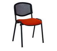 Chaise Conférence dossier maille assise orange