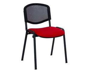 Chaise Conférence dossier maille assise rouge