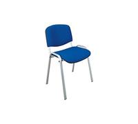 Chaise Conférence empilable bleu piétement alu