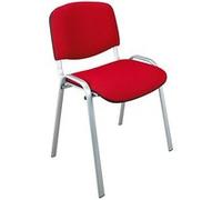 Chaise conférence empilable rouge piétement alu Aluminium G