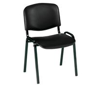 Chaise Conférence Vinyle Pieds Noir