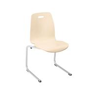 Chaise coque bois - piétement luge hêtre