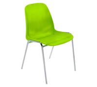 Chaise coque - coque polypropylène - pieds métal - Vert
