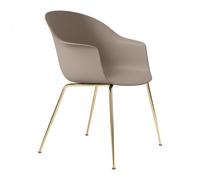 Chaise coquille avec structure conique laiton Bat WxHxD 57x61x83cm