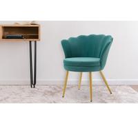 Chaise coquille rembourrée : Bleu