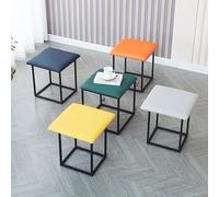 Chaise cube ottomane gigogne 5 en 1 ， Tabouret de chaise de canapé empilable ， Banc ottoman carré en cuir PU avec roulettes pivotantes, pour les petits espaces, pour le salon chambre à coucher ( Size